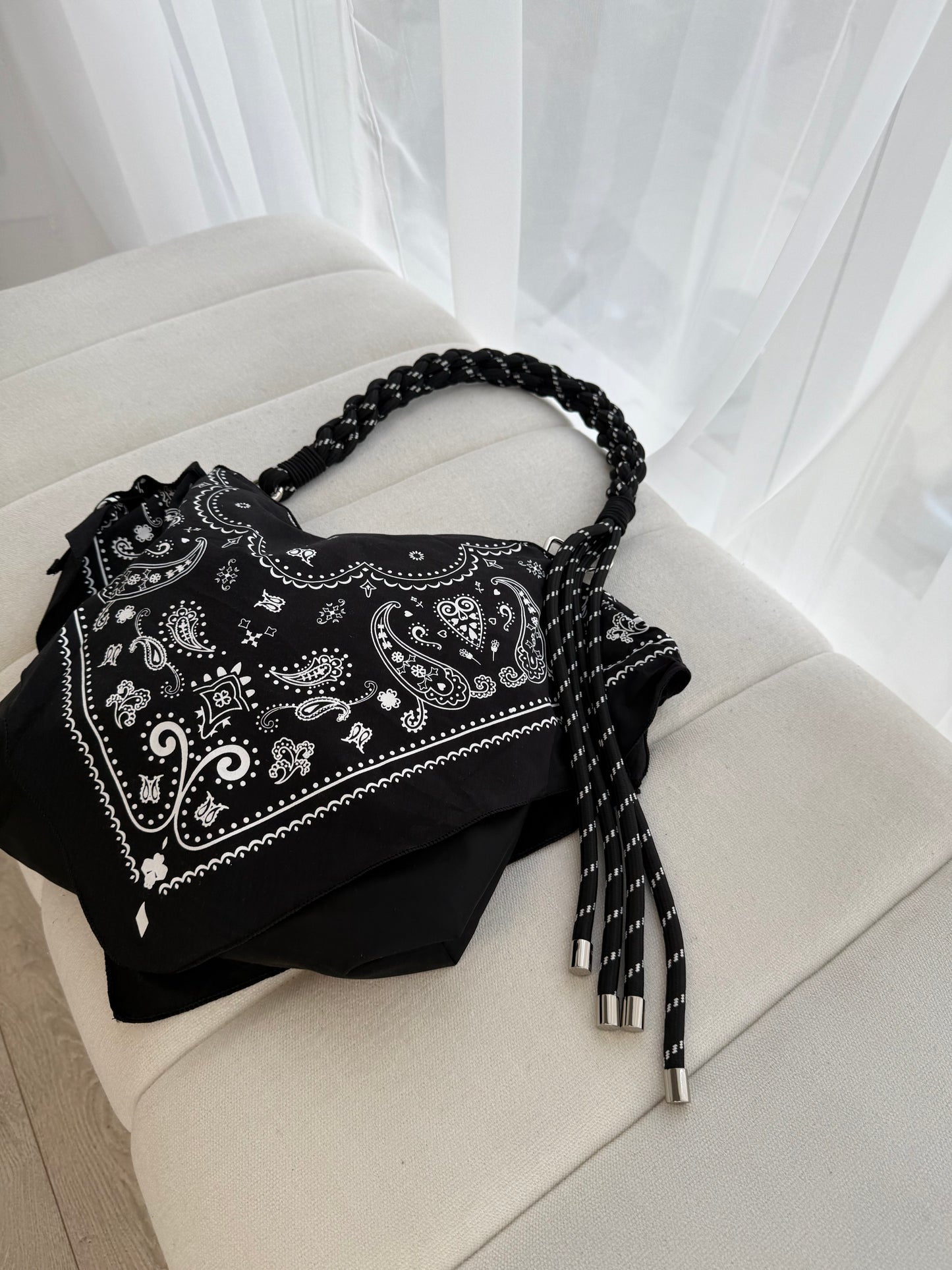 Ayla Black Bandanna Slouchy Shoulder Bag