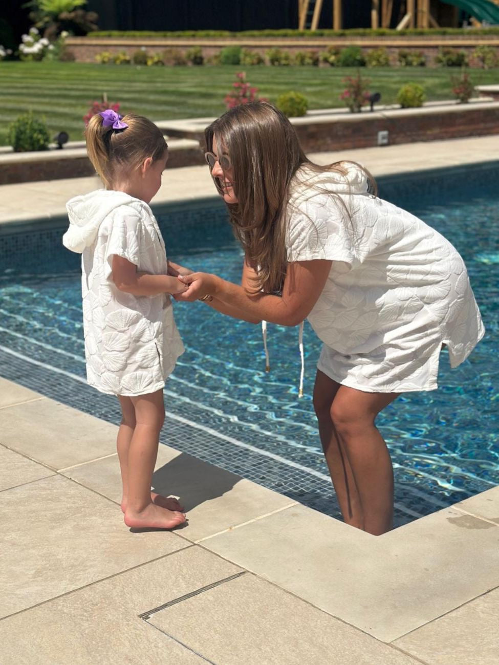 Talia Childrens Shell Towelling Poncho