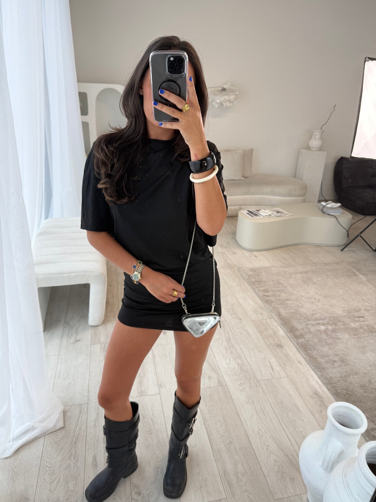 Mia Black Backless Mini Dress