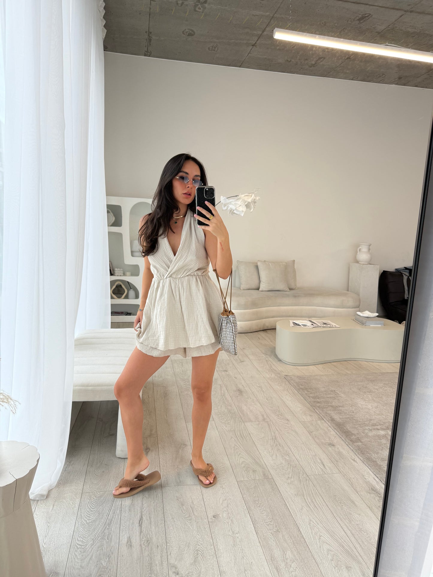 Vivienne Stone Cheesecloth Playsuit