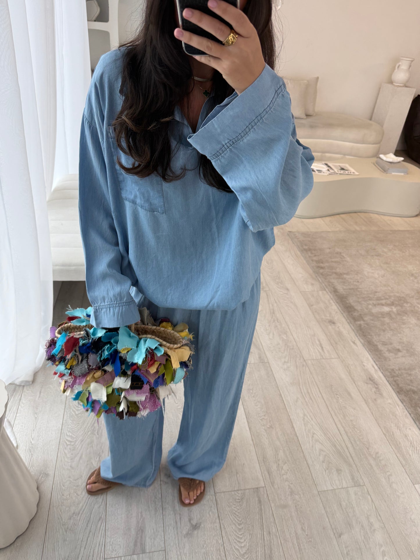Solene Denim Shirt and Trouser Co-Ord