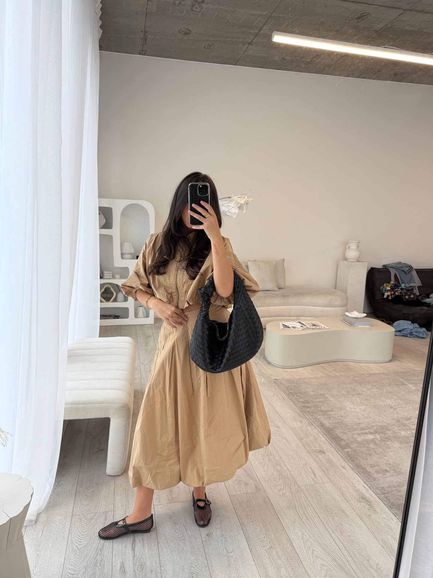 Roux Tan Crop and Midi Skirt