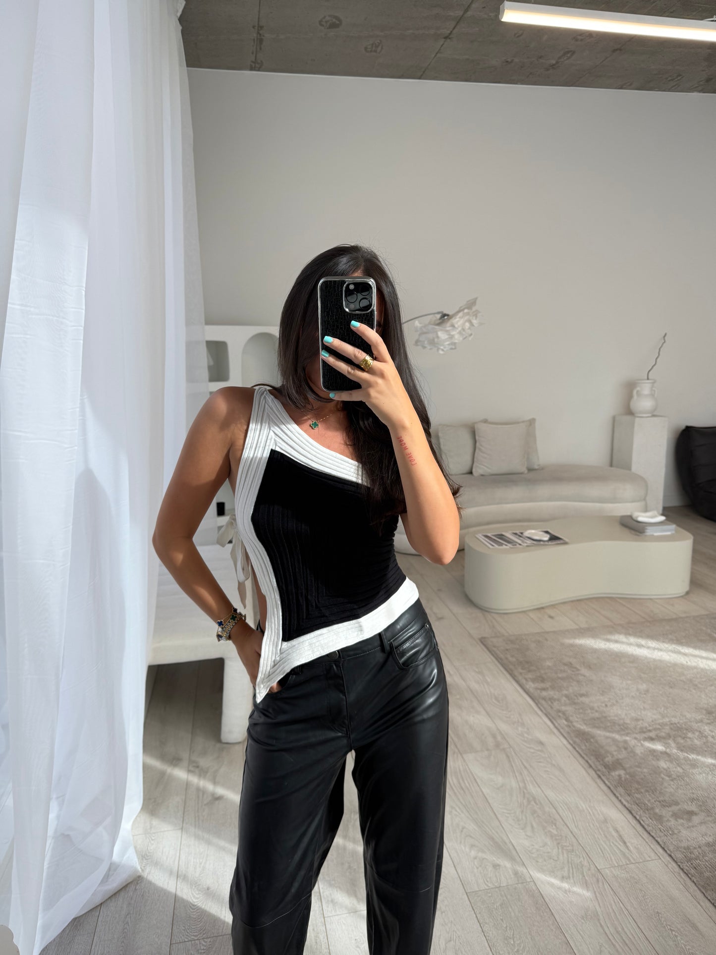 Layla Contrast Knit Top