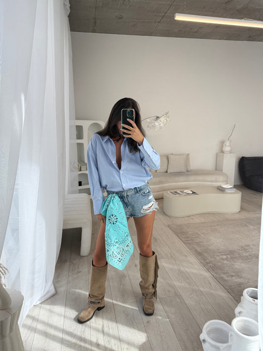 Brittany Turquoise Bandanna