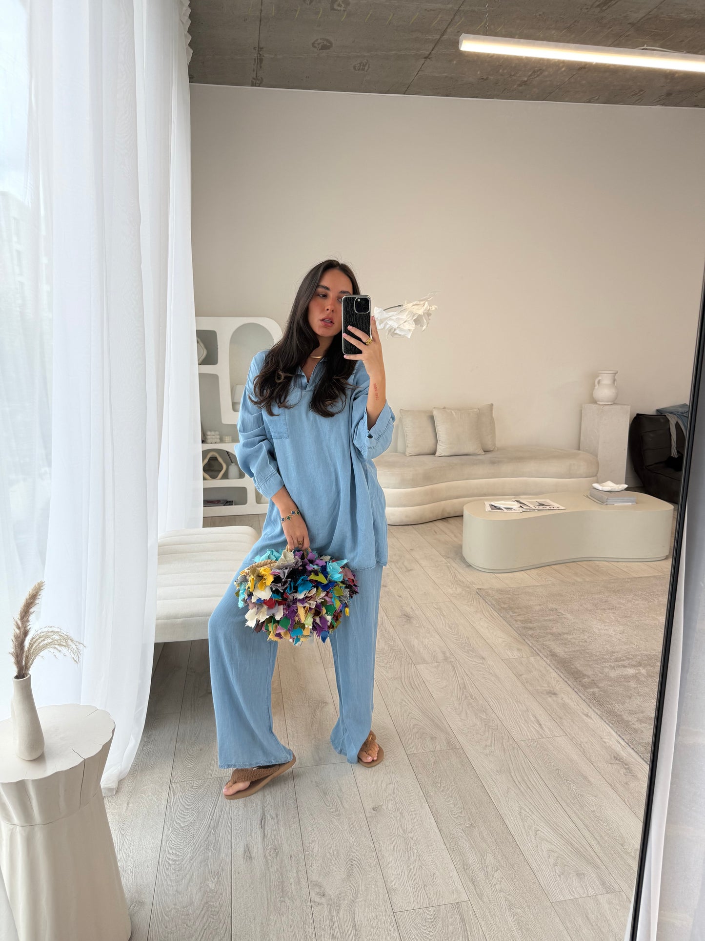 Solene Denim Shirt and Trouser Co-Ord