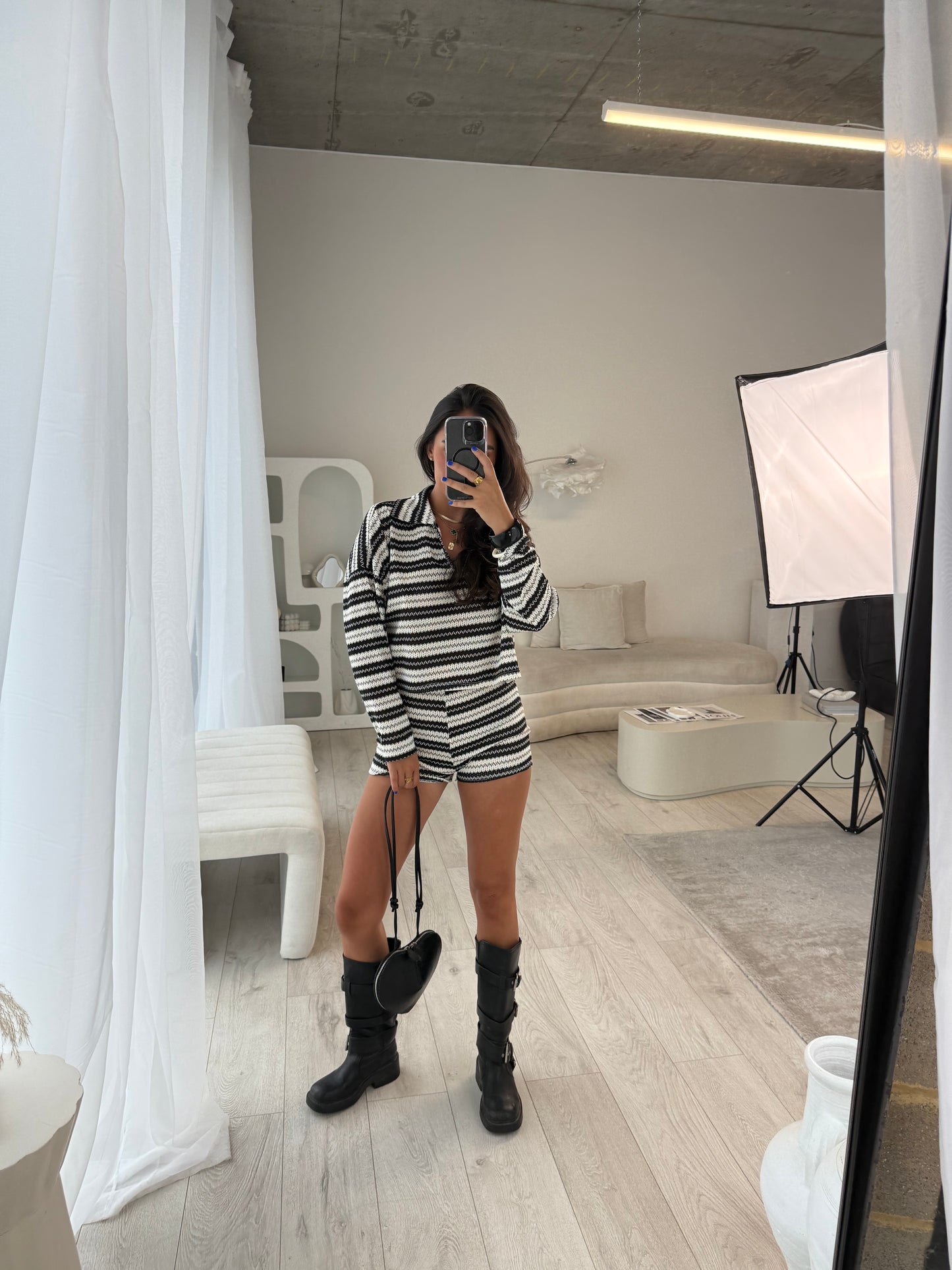 Kara Stripe Polo Co-Ord