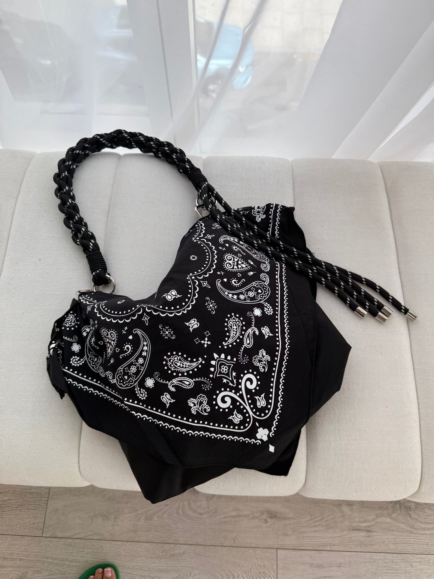 Ayla Black Bandanna Slouchy Shoulder Bag